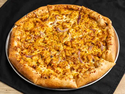 Chicken Tikka Indian fusion pizza at Durkin&rsquo;s Pizza