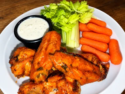 Baked chicken wings at Durkin’s Pizza in McKinney
